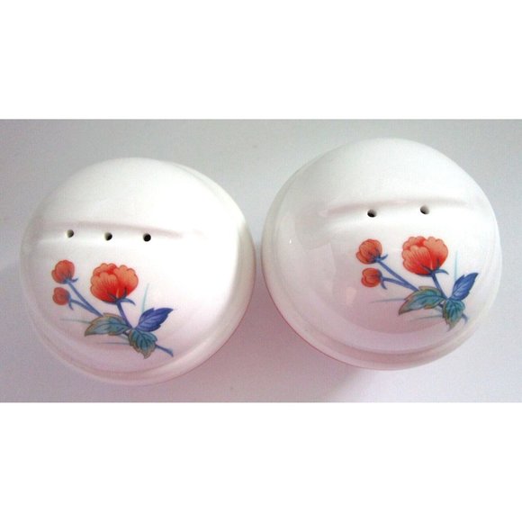 VTG Noritake Japan Versatone Ceramic Salt and Pepper Shaker -Floral Design Round - Picture 2 of 10